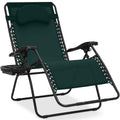 Oversized Reclining Zero Gravity Chair Lounger w/ Cup Holder, Pillow - Forest Green