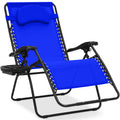 Oversized Reclining Zero Gravity Chair Lounger w/ Cup Holder, Pillow - Cobalt Blue