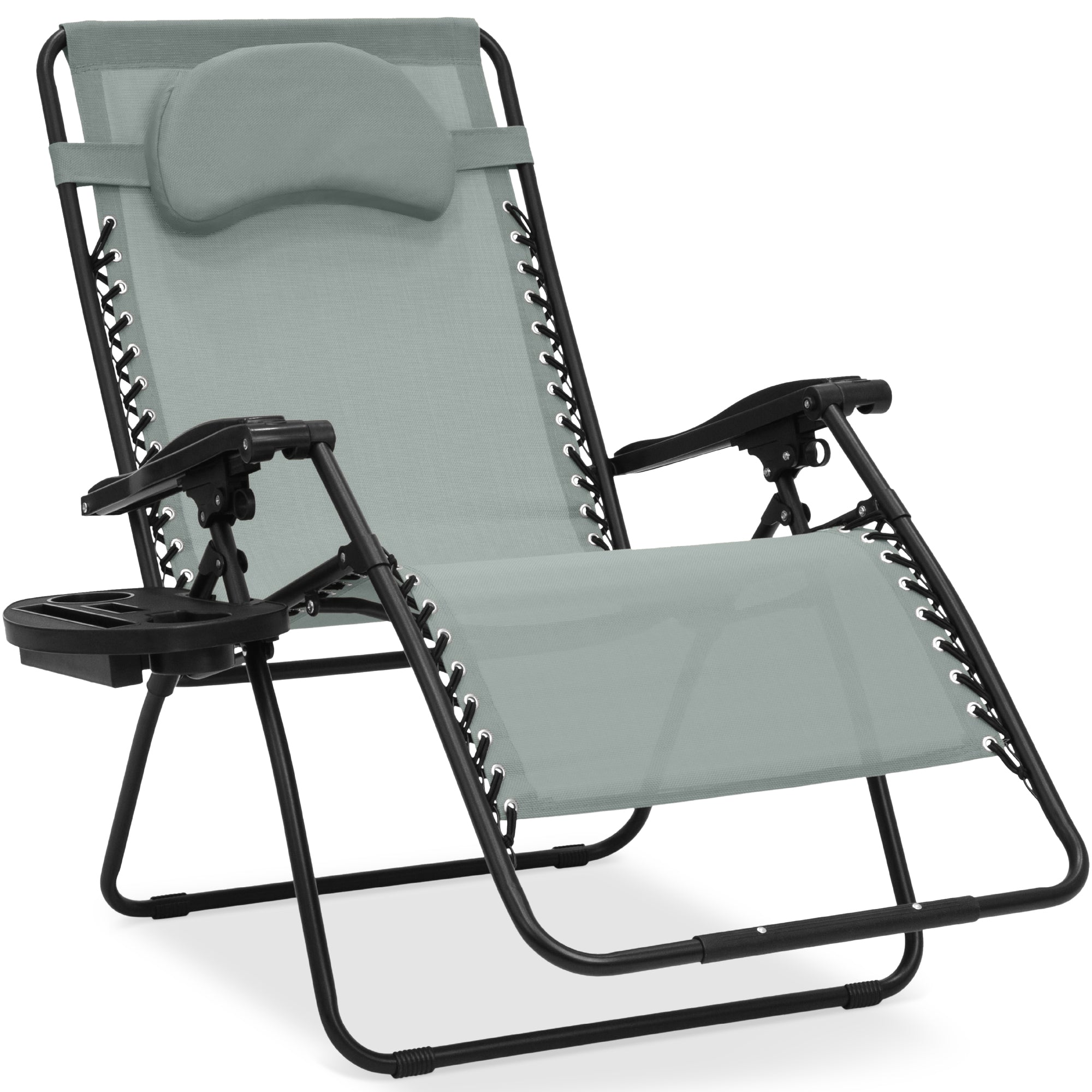 Oversized Reclining Zero Gravity Chair Lounger w/ Cup Holder, Pillow - Stardew