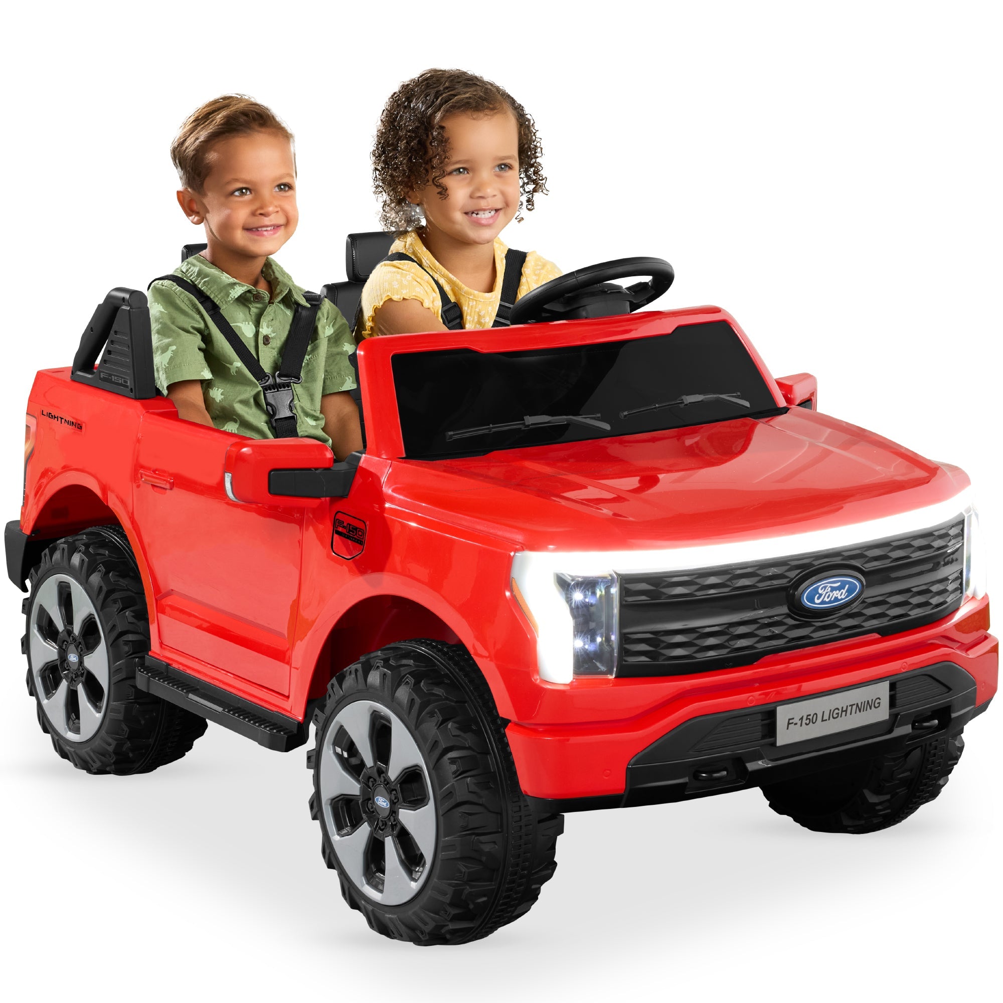 24V Kids Ride On Car Officially Licensed Ford Lightning w/ Remote, 2 Speeds - Red