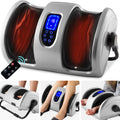 Reflexology Shiatsu Foot Massager w/ High-Intensity Rollers, Remote Control - Silver