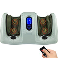 Therapeutic Foot Massager w/ High Intensity Rollers, Remote, 3 Modes - Sage Green