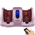 Therapeutic Foot Massager w/ High Intensity Rollers, Remote, 3 Modes - Rose Gold