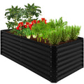 Outdoor Metal Raised Garden Bed for Vegetables, Flowers, Herbs - 6x3x2ft - Black