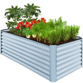 Outdoor Metal Raised Garden Bed for Vegetables, Flowers, Herbs - 6x3x2ft - Mist Blue