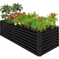 Outdoor Metal Raised Garden Bed for Vegetables, Flowers, Herbs - 8x4x2ft - Black