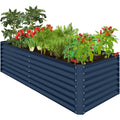 Outdoor Metal Raised Garden Bed for Vegetables, Flowers, Herbs - 8x4x2ft - Navy
