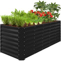 Outdoor Metal Raised Garden Bed for Vegetables, Flowers, Herbs - 8x2x2ft - Black