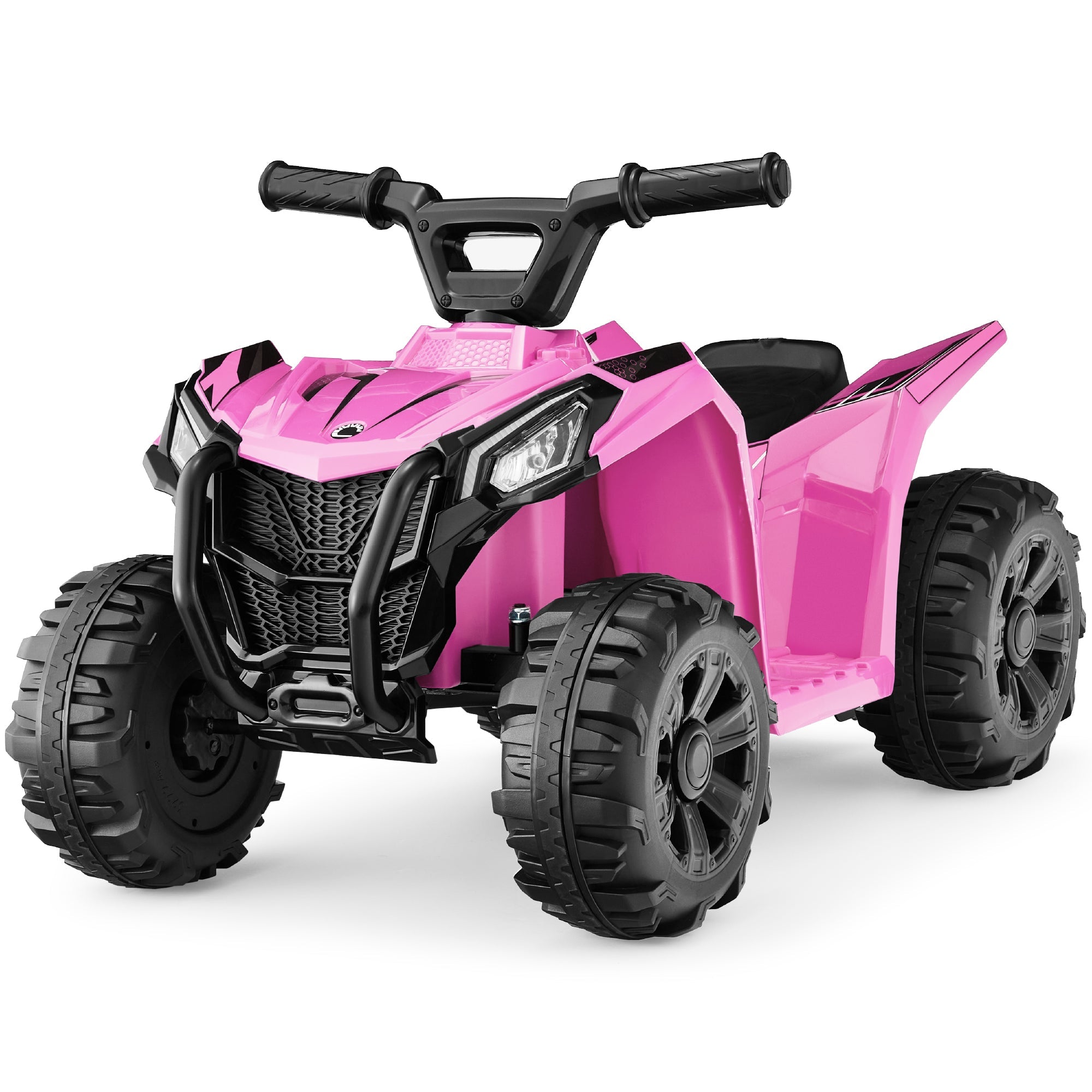 6V Kids Ride-On 4-Wheeler Quad ATV Car w/ 1.8mph Max Speed, Treaded Tires - Pink