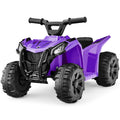 6V Kids Ride-On 4-Wheeler Quad ATV Car w/ 1.8mph Max Speed, Treaded Tires - Purple