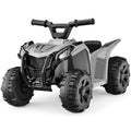 6V Kids Ride-On 4-Wheeler Quad ATV Car w/ 1.8mph Max Speed, Treaded Tires - Gray