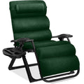 Oversized Zero Gravity Chair, Folding Outdoor Recliner w/ Removable Cushion - Forest Green