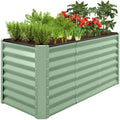 Outdoor Raised Metal Garden Bed for Vegetables, Flowers, Herbs - 4x2x2ft - Sage Green