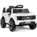 12V Kids Ride On Car Officially Licensed Ford Lightning w/ Remote, 2 Speeds - White