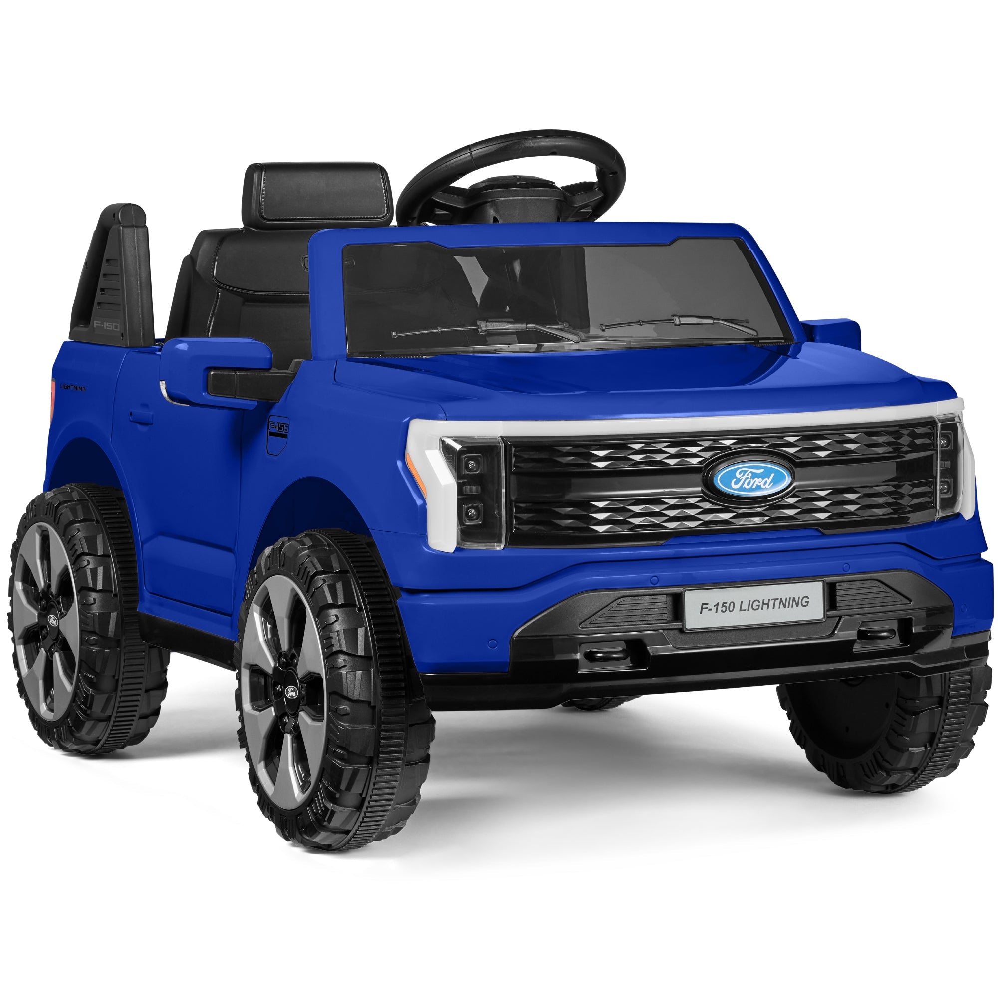 12V Kids Ride On Car Officially Licensed Ford Lightning w/ Remote, 2 Speeds - Blue