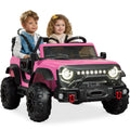 24V 2-Seater Electric Ride-On Car Truck w/ Parent Control, Bluetooth - Pink