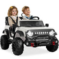 24V 2-Seater Electric Ride-On Car Truck w/ Parent Control, Bluetooth - White