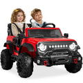 24V 2-Seater Electric Ride-On Car Truck w/ Parent Control, Bluetooth - Red