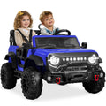 24V 2-Seater Electric Ride-On Car Truck w/ Parent Control, Bluetooth - Blue