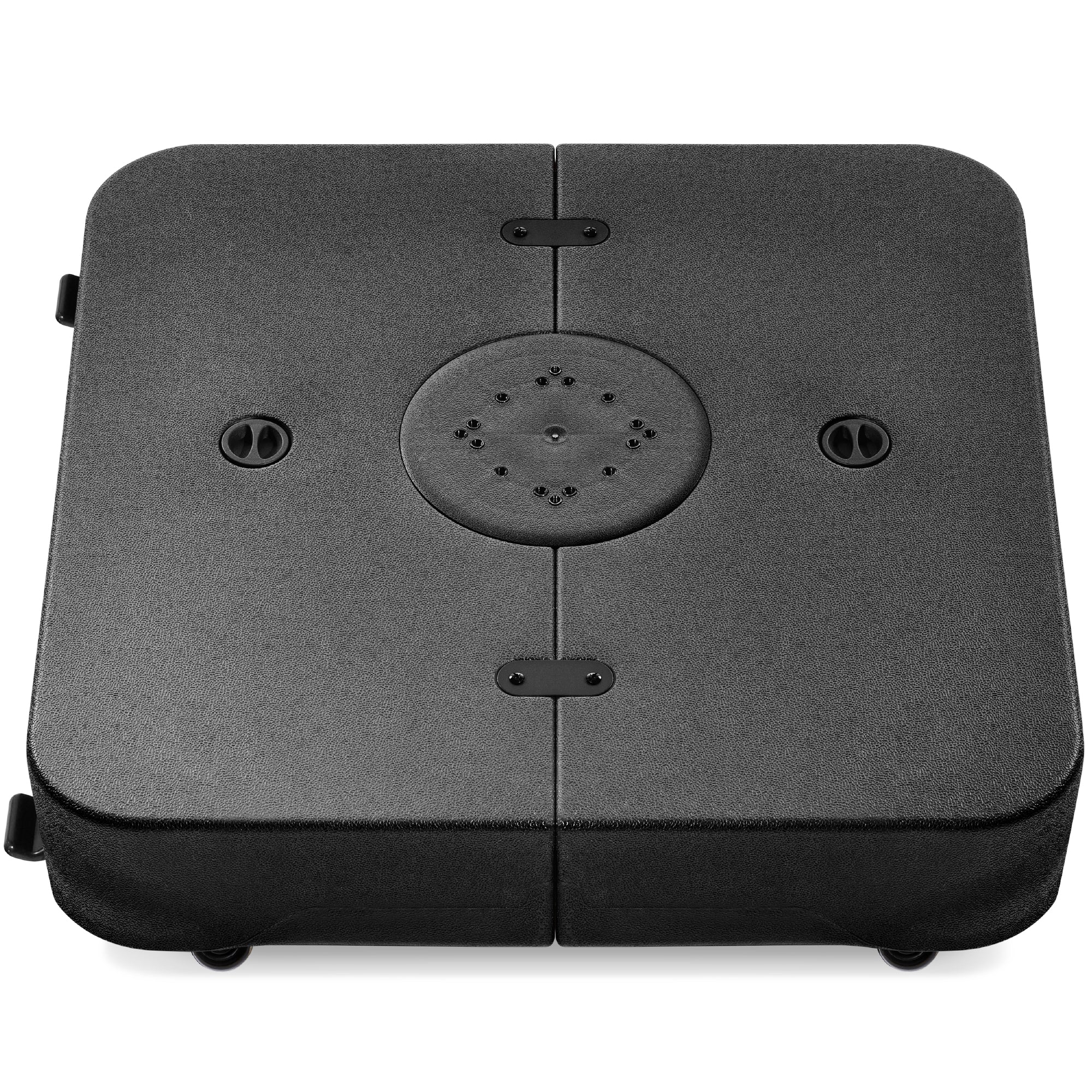 Outdoor Cantilever Base w/ Wheels, Locks, Fillable 330lb Capacity - Black