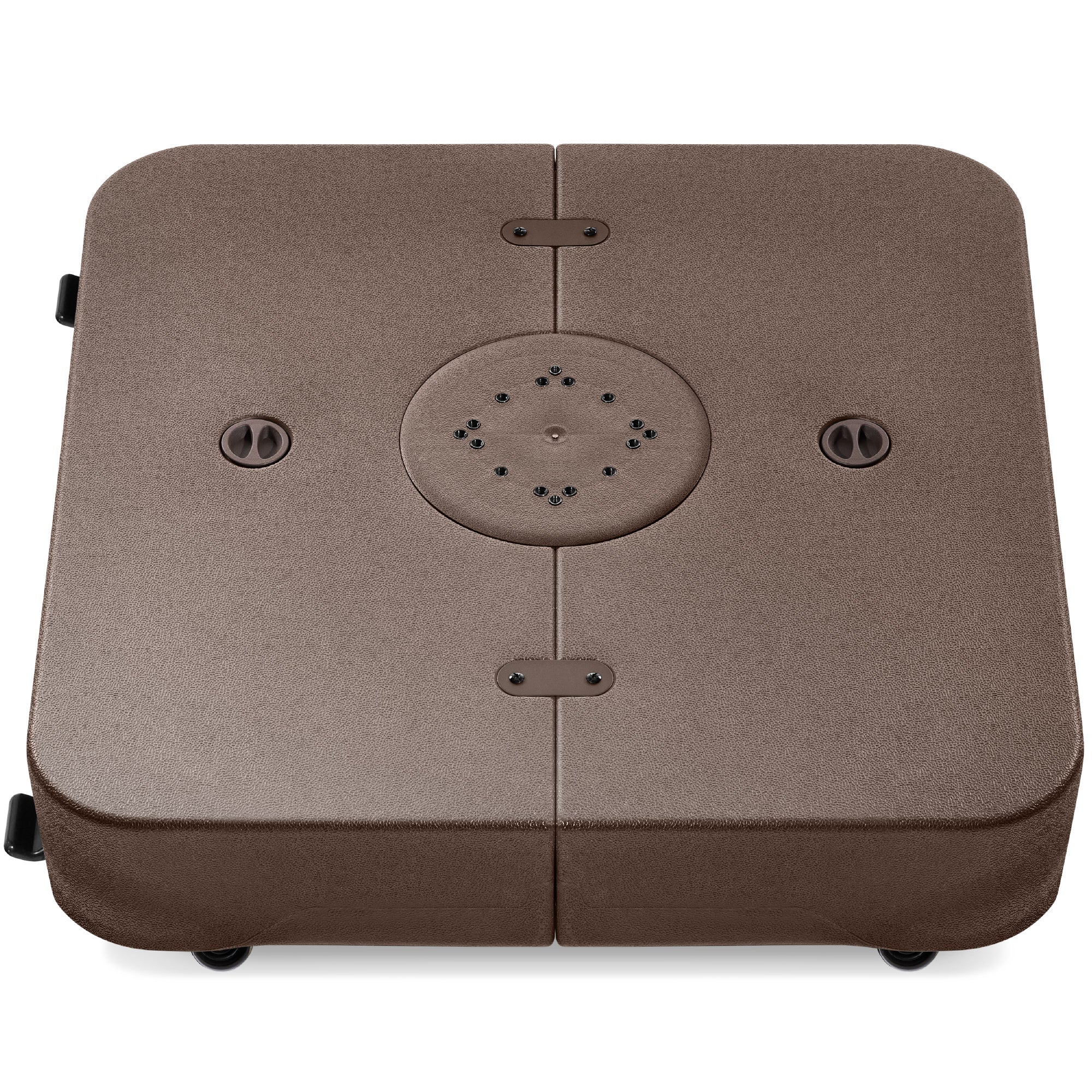 Outdoor Cantilever Base w/ Wheels, Locks, Fillable 330lb Capacity - Brown