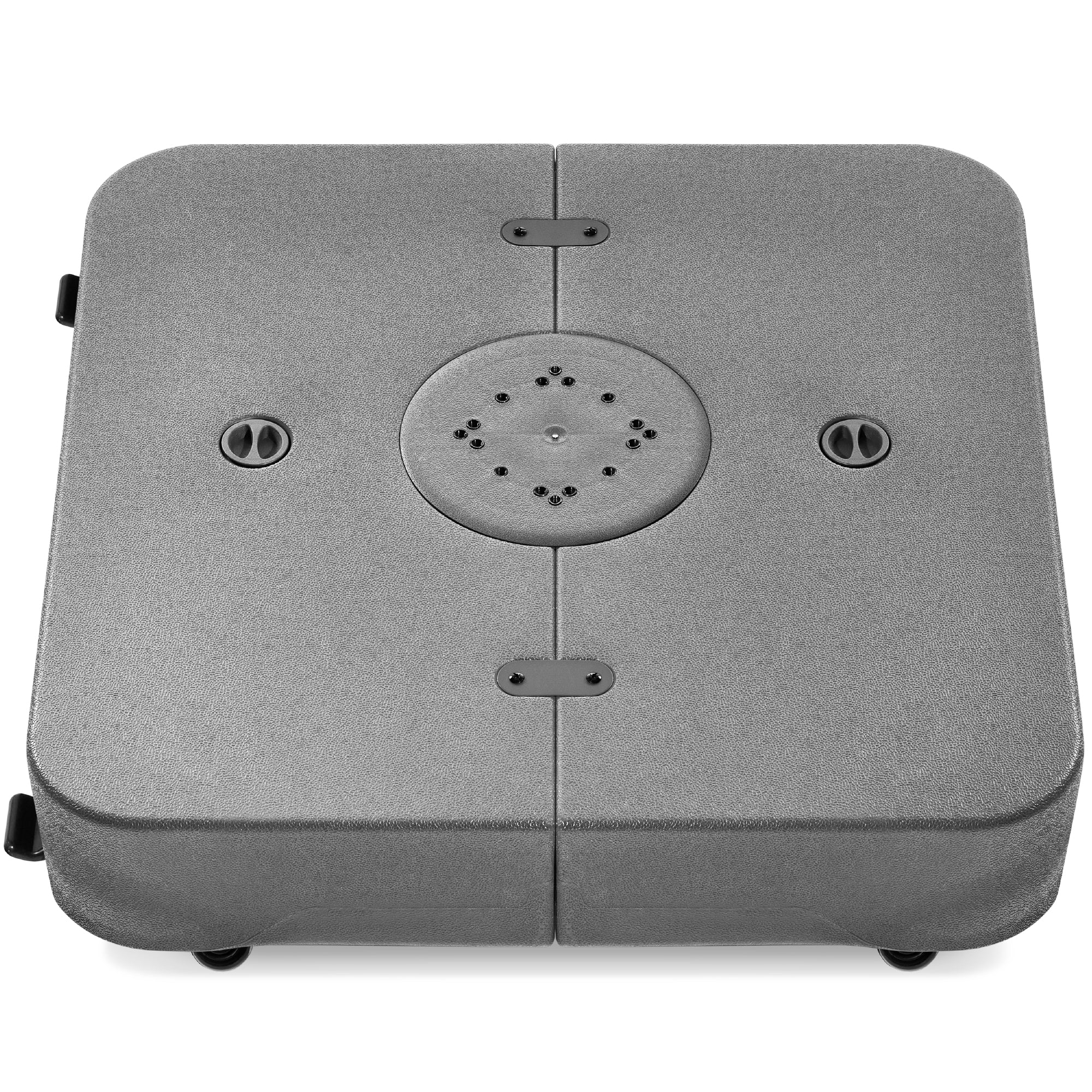 Outdoor Cantilever Base w/ Wheels, Locks, Fillable 330lb Capacity - Gray