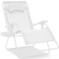 Oversized Reclining Zero Gravity Chair Lounger w/ Cup Holder, Pillow - Snow