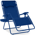 Oversized Reclining Zero Gravity Chair Lounger w/ Cup Holder, Pillow - Marine