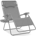Oversized Reclining Zero Gravity Chair Lounger w/ Cup Holder, Pillow - Dove Gray