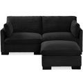 Modular Sectional Pillowtop Sofa w/ Ottoman & Storage  82in - Black