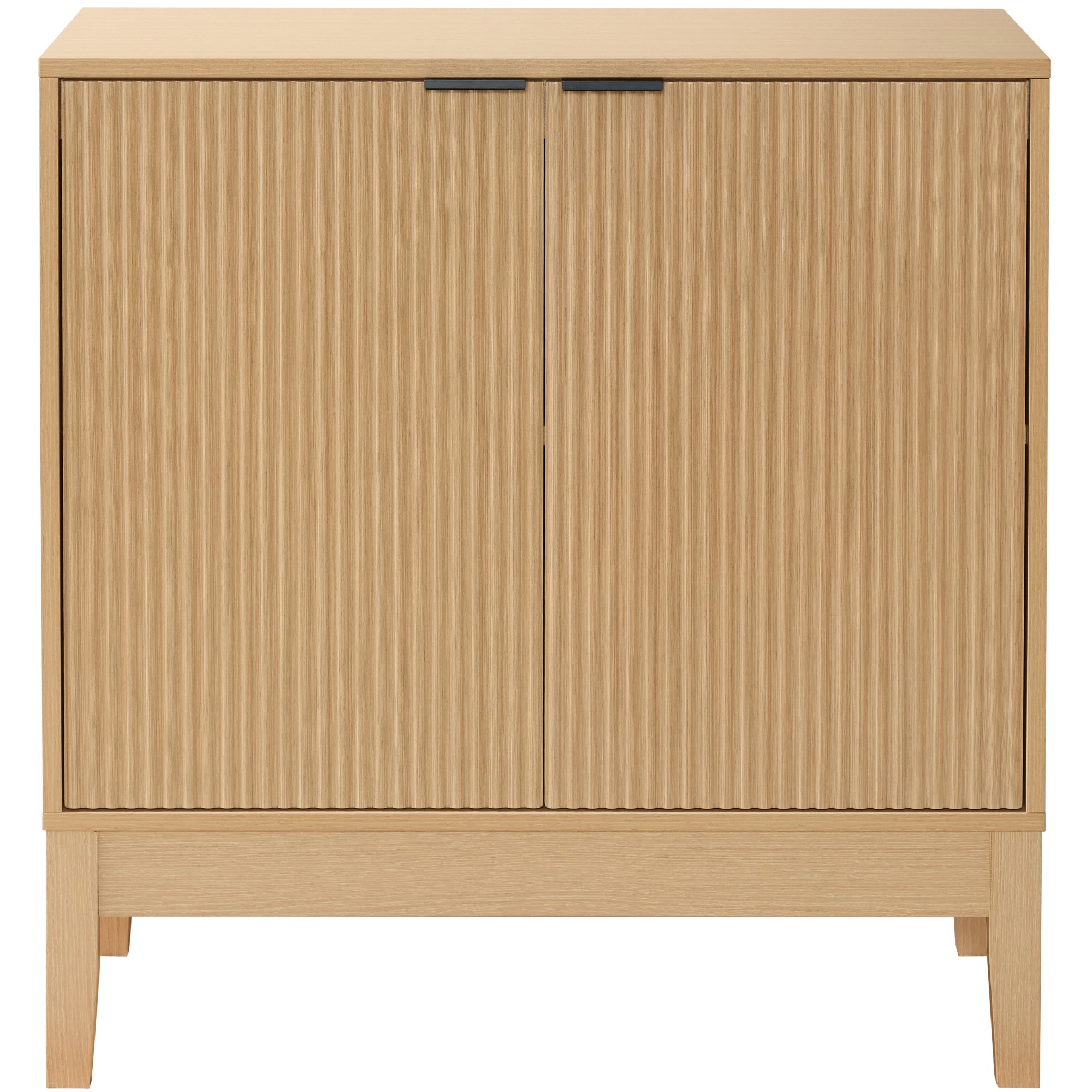 2-Door Reeded Storage Cabinet, Accent Furniture, Sideboard - Natural