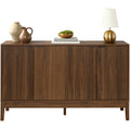 4-Door Reeded Storage Cabinet, Accent Furniture, Sideboard - Walnut