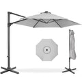 360 Rotating Cantilever Offset Patio Umbrella - 10ft - Fog Gray