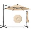 360 Rotating Cantilever Offset Patio Umbrella - 10ft - Sand