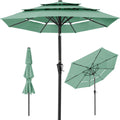 3-Tier Patio Umbrella w/ Tilt Adjustment, Crank - 10ft - Seaglass