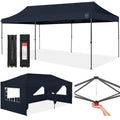 Pop Up Party Tent Canopy w/ 1-Button Easy Setup - 10x20ft - Navy
