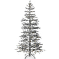 Black Pre-Lit Sparse Flocked Christmas Tree w/ 2-in-1 LEDs, Cordless Connection - 6ft