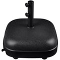 123lb Capacity Fillable Mobile Umbrella Base w/ 4 wheels - Dome Square - Black