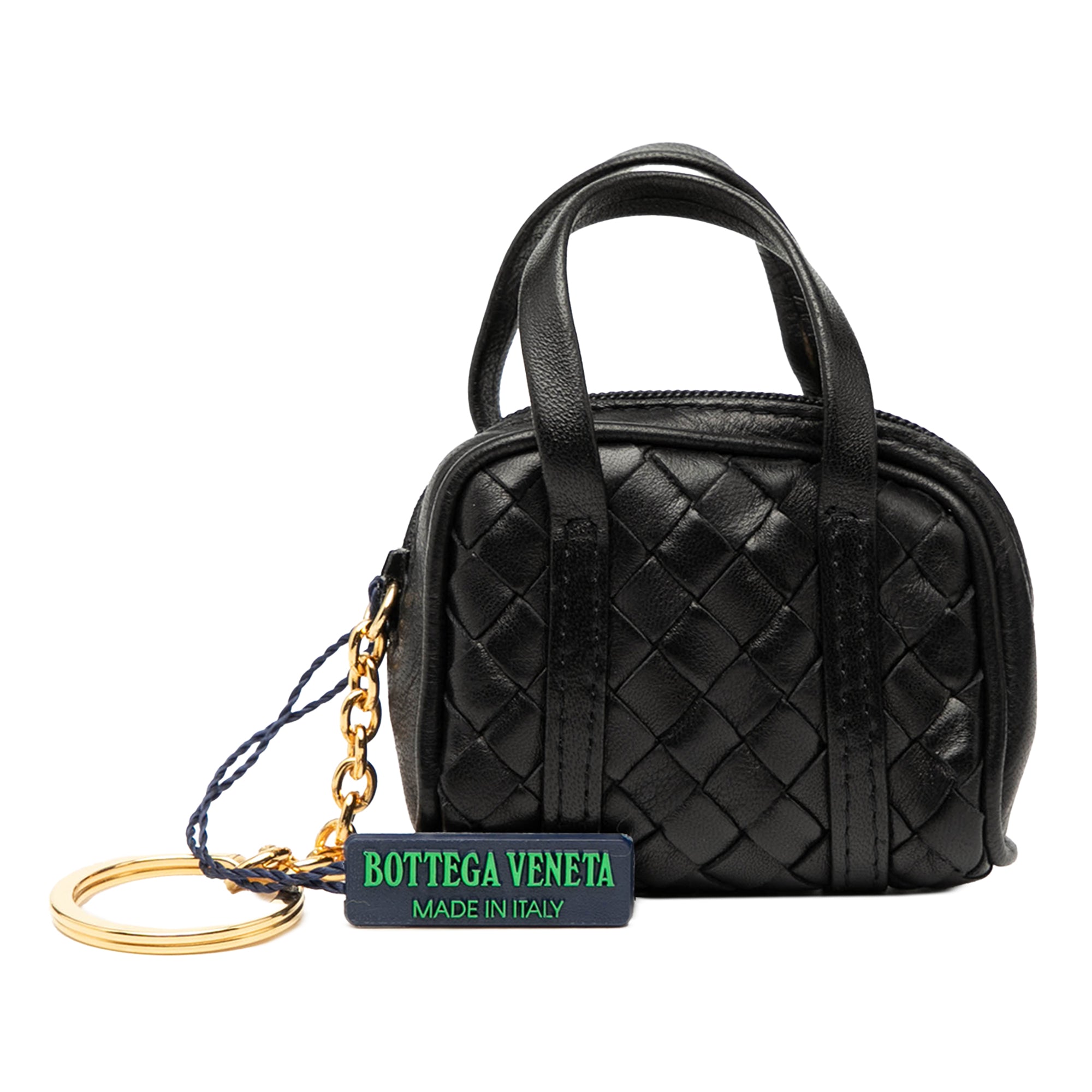 Nappa Intrecciato Pouch Key Holder and Bag Charm