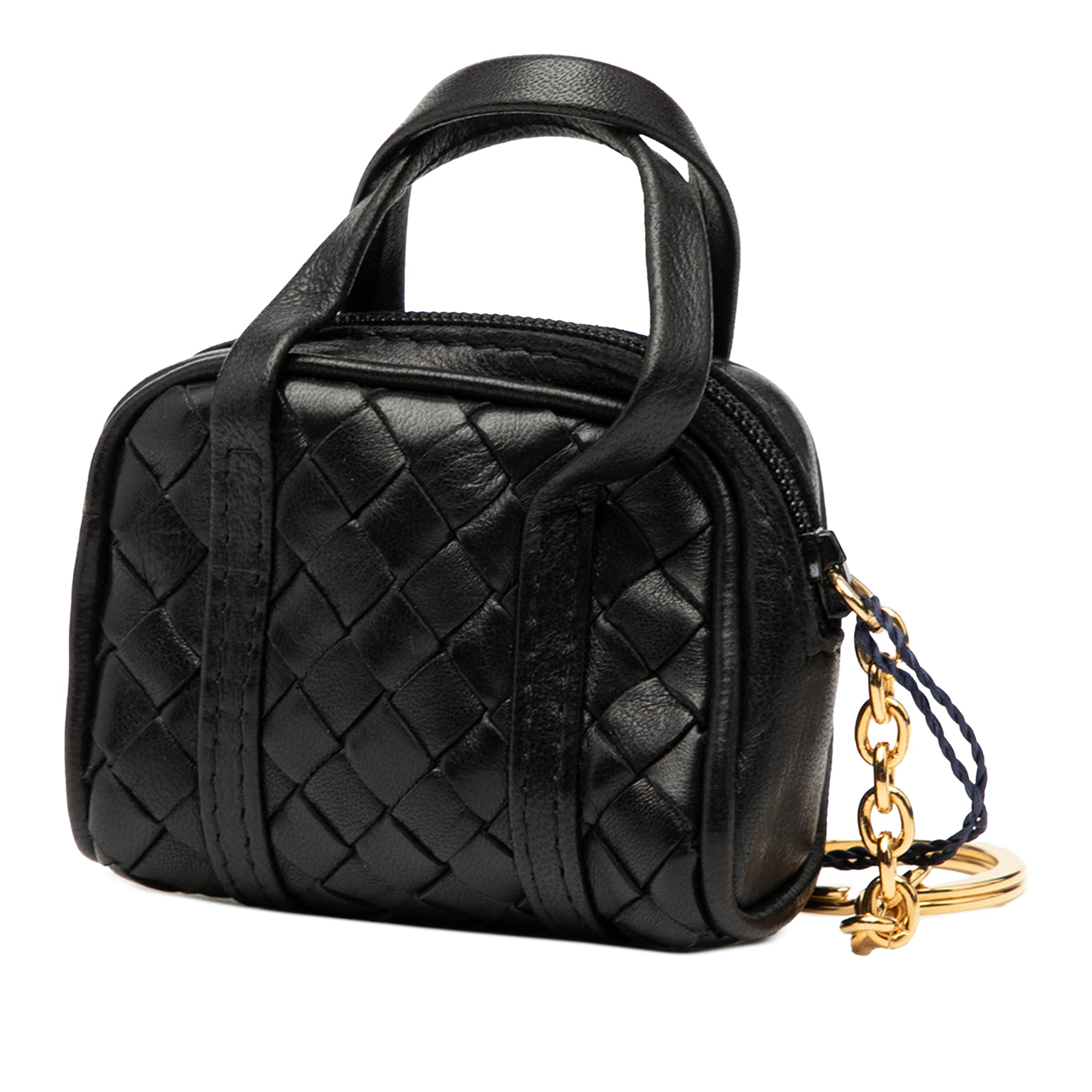 Nappa Intrecciato Pouch Key Holder and Bag Charm