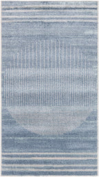 Thad Blue Washable Area Rug