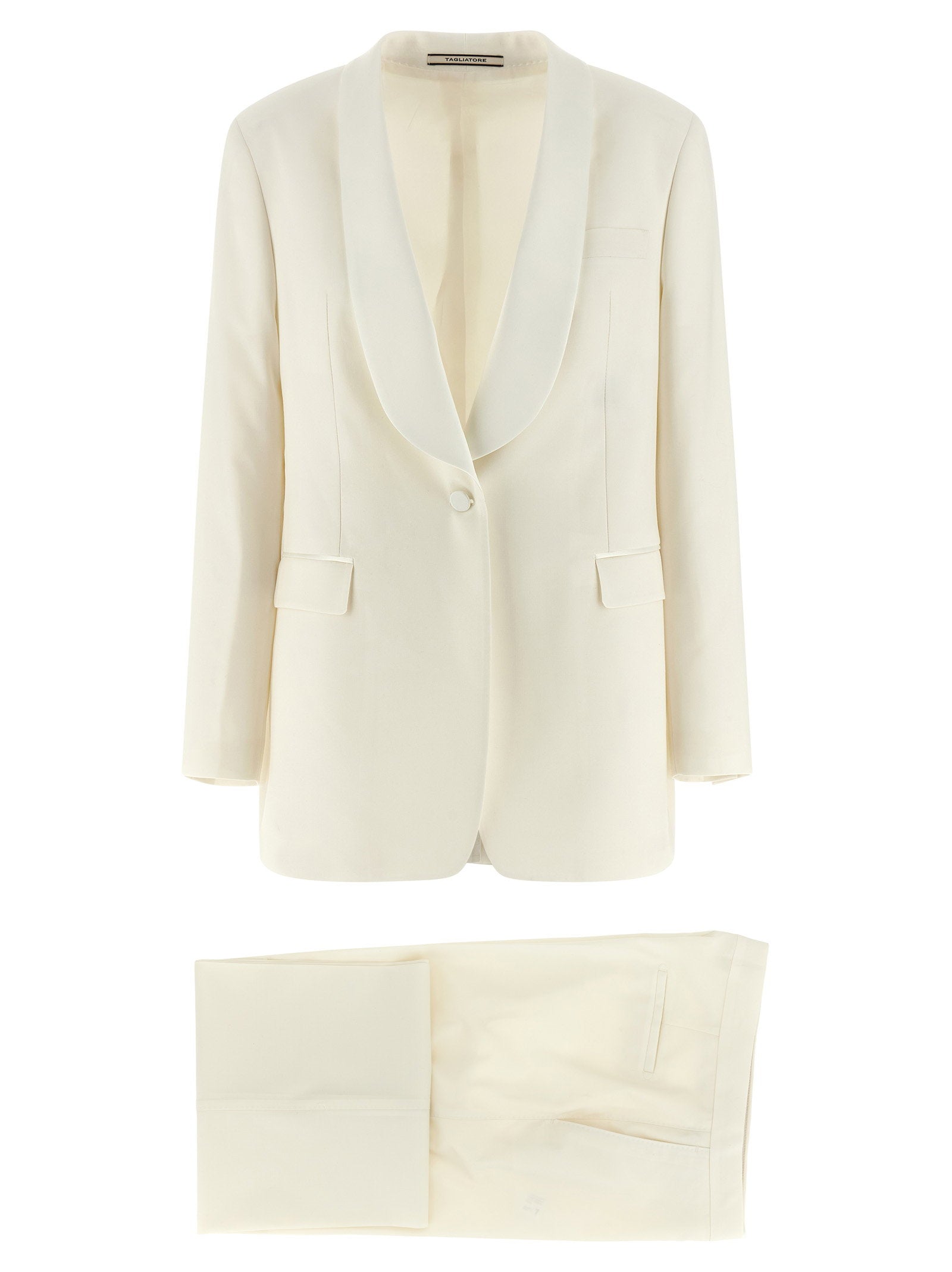 Tagliatore Clarita Pant Suit — Cream