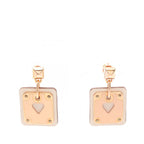 Gold Plated Swift As De Coeur Push Back Earrings