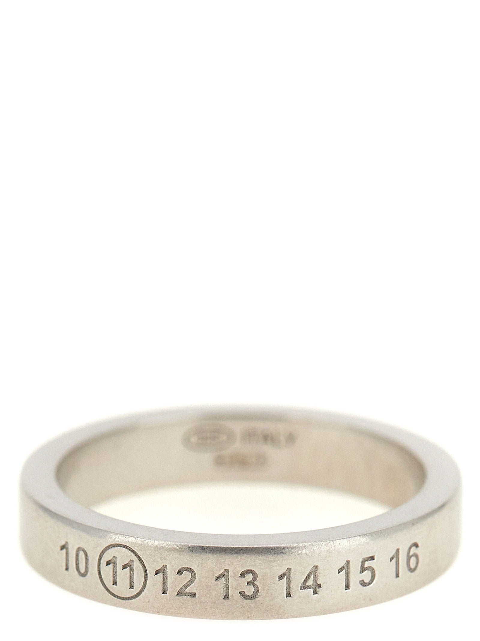 Maison Margiela Engraved Number Reference Ring — Silver