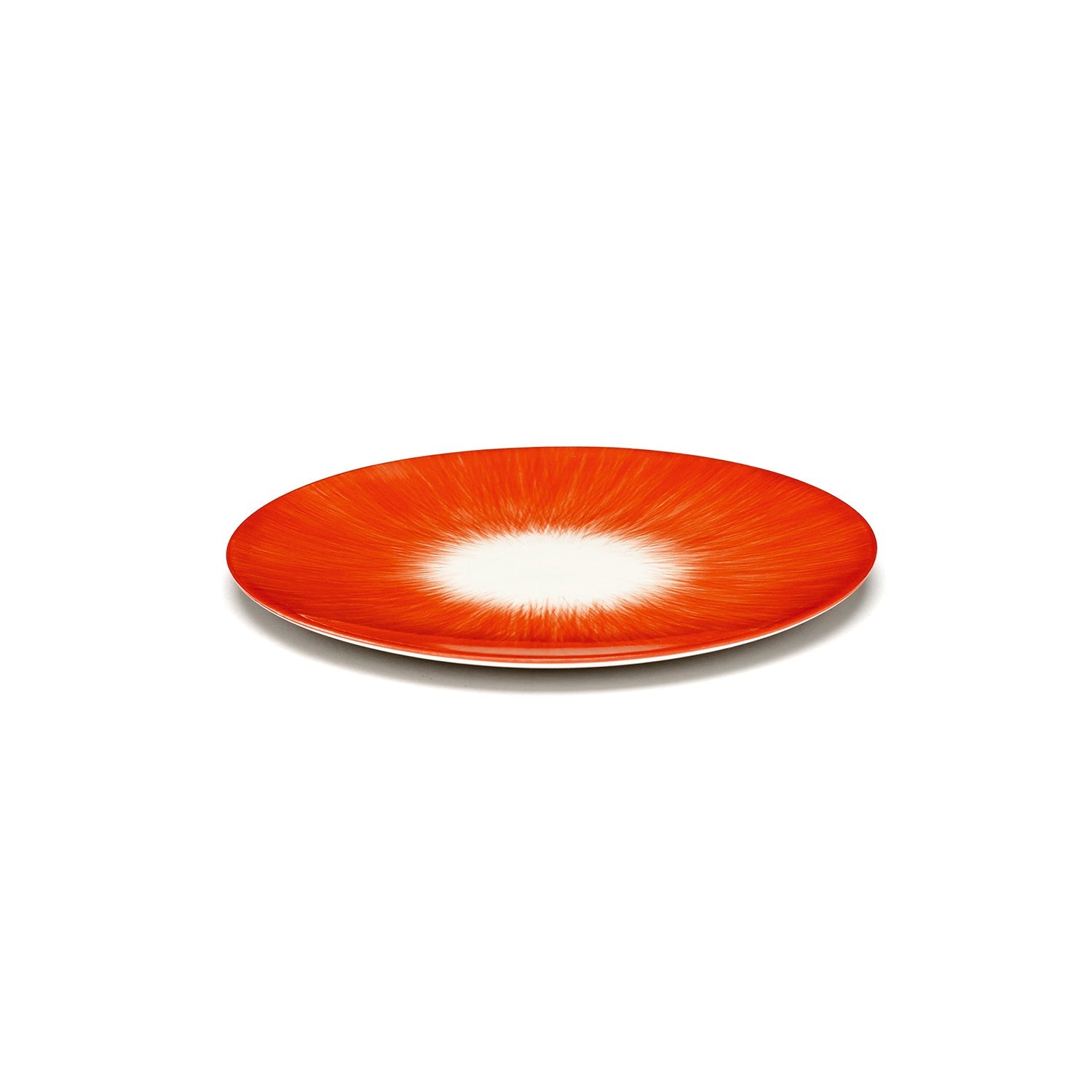 Dé Off-White and Red Plate
