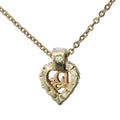 Gold Plated Strass Heart Pendant Necklace