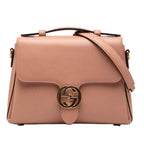 Small Dollar Calf Interlocking G Satchel