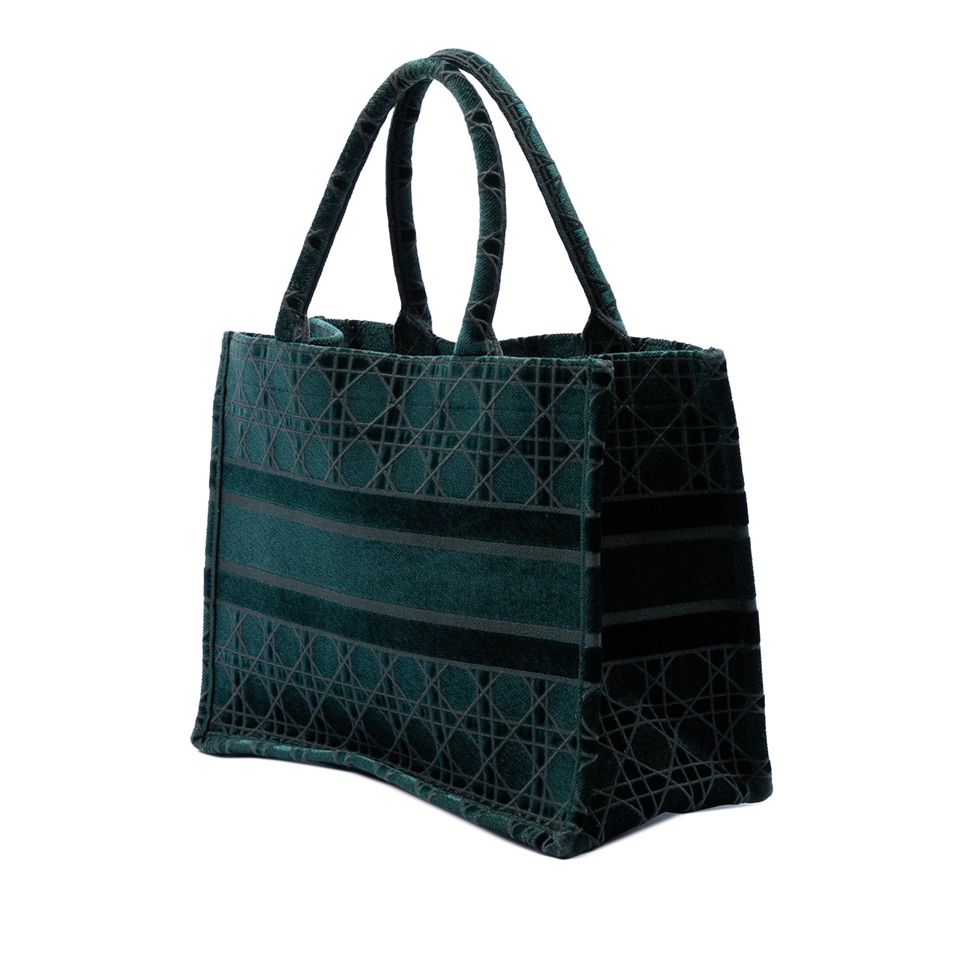 Medium Embroidered Velvet Cannage Book Tote