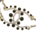 Gold Plated CC Faux Pearl Rhinestones Bracelet