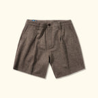 Speckled Wool Shorts Brown